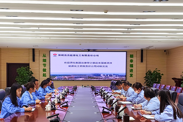 2023年6月16日  法律審計部人員 段進元  王穎莉  楊愛玲  王翠翠，王宏宏，前往蒲城清潔能源化工有限責任公司對標交流，蒲城清潔能源化工有限責任公司審計部部長劉廣林、法律風控部部長曹磊等人員參加座談會。.jpg