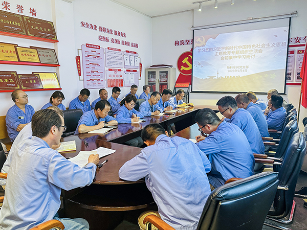 2023年9月4日-物料車間黨支部全體黨員在黨員活動室進行主題教育專題組織生活會會前集中學(xué)習(xí)-學(xué)習(xí)文件精神（1）.jpg