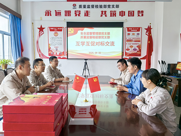 9.5日，安全監(jiān)督管理部黨支部與質(zhì)量監(jiān)督檢驗部黨支部對標交流學習.jpg